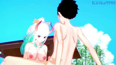 Yamato gets pounded by Luffy in a One-Piece sex adventure