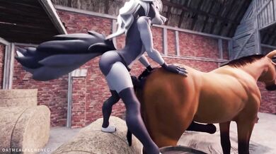 Sexy Stallions, Loon and Horse Playfully Share a Bed