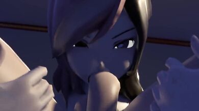 Busty Blonde Riding Dildo in Sexy Lingerie for You