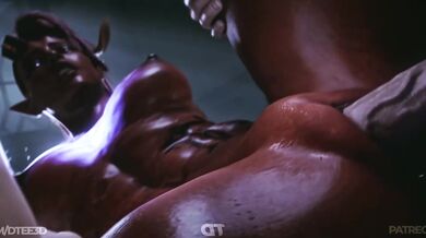 Busty Bimbo MILF with Huge Tits Gets Double-Penetrated by Two Strong Men!