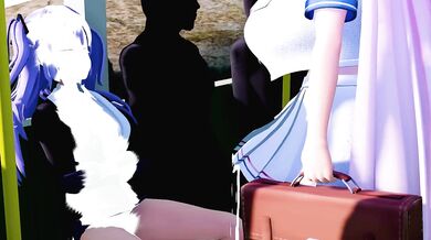 On the second part of a futanari train, it was just another normal day on the rails until things took an unexpected turn