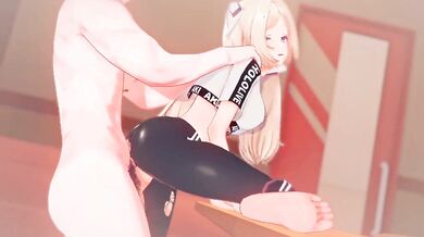 Sexy Aki and Rosenthal in Hololive! [Watermelon Assault]