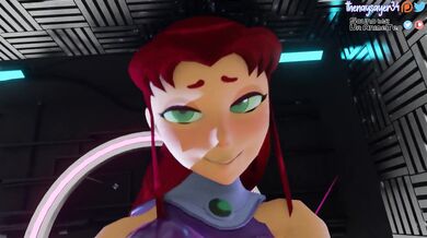 Sexy alien princesses, Starfire and her evil sister Blackfire, join forces for an intergalactic orgy