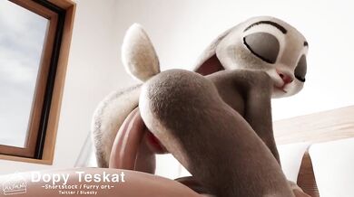 Judy the Bunny Cops Reverse Cowgirl Ride