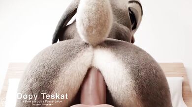 Judy the Bunny Cops Reverse Cowgirl Ride