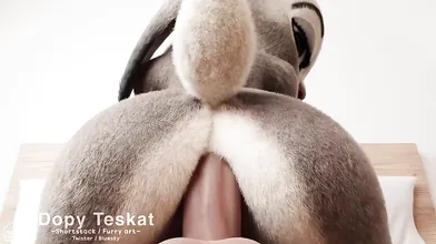Judy the Bunny Cops Reverse Cowgirl Ride