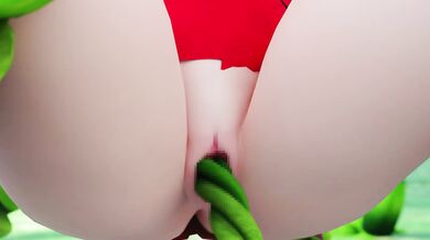 Sexy Angelina Takes on a Mighty Monster!