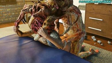 Watch as Jill Valentine battles a grotesque Parasite Zombie, determined to protect herself and her partner in this hentai PORN video