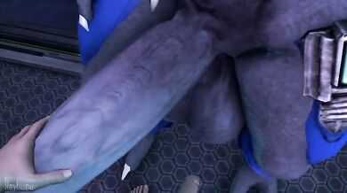 A Shy Sangheili BF and His Curvy Female Friend Explore Their Fantasies Together in a Secret Forest Hideaway