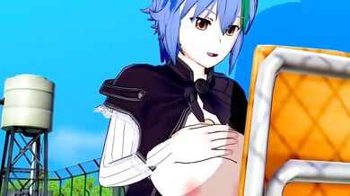 Hentai High School DxD - Xenovia Quarta Fucks after Caught Masturbating