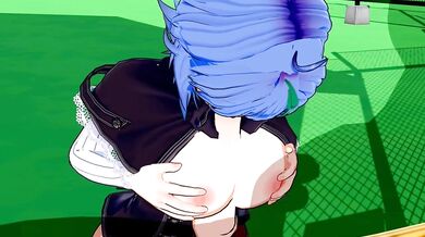 Hentai High School DxD - Xenovia Quarta Fucks after Caught Masturbating