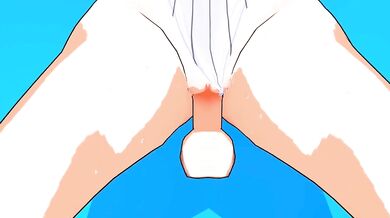 Hentai High School DxD - Xenovia Quarta Fucks after Caught Masturbating