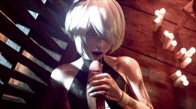 One Night Stand with the Reversed Cowgirl Megaera, 2B Style!