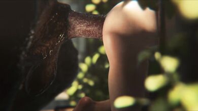 Craving for a Deathclaw Cock, Ellie Gets Fucked Hard by the Mutant Beast