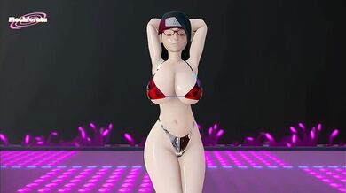 MMD - Sarada Uchiha Bunny Hot Mechferatu