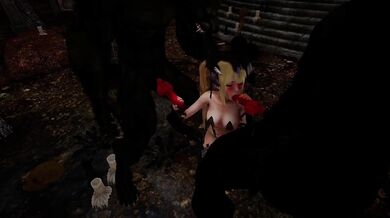 Exotic Beauty Marie Rose Enjoys Two Hairy Werewolf Lovers In A Frenzied Three-way!