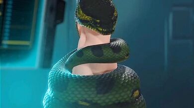 [KINGOCRSH] Snake vores blonde as he pumps his erect cock into her tight ass