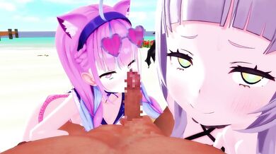 The Mermaid Trio: Shion, Aqua, and the Nympho Squid