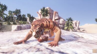 Savage Love in the Jungle: Tiger Claws and Cumshots with a Redhead