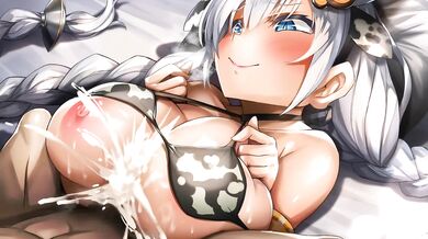 Cowgirl Cumshot Frenzy with Kizuna and Akari in Cow Print Bikinis [Hoqn1108]