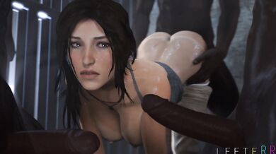 Hey guys, heres a sexy and hot porn video of Lara Croft getting gang banged by five black dudes Who wants to join in?