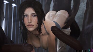 Hey guys, heres a sexy and hot porn video of Lara Croft getting gang banged by five black dudes Who wants to join in?
