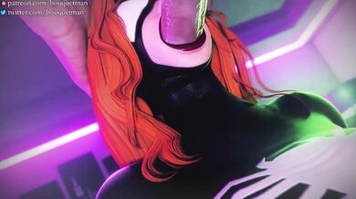 Majestic Spider-Woman with a White Bouquet in Her Web [Hentai PORN]