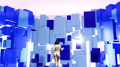 Two Big Breasted MILFs Get DPed by a Muscular Man with a Huge Cock - VAM MMD Shake It
