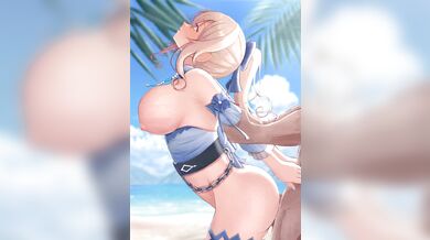 Jean gets fucked on the beach by a sexy stranger!