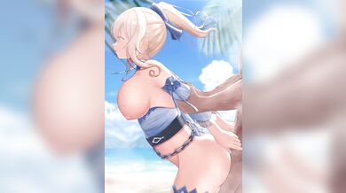 Jean gets fucked on the beach by a sexy stranger!