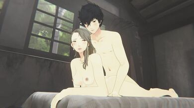 Buxom MILF gets pounded by a young stud while her son watches