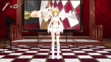 Gumi, the popular virtual Japanese idol, tries to hold and dance with as many leeks as possible in this hentai PORN video