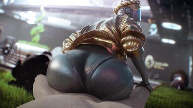 Busty robotic mistress dominates and punishes her human slave in a futuristic dungeon