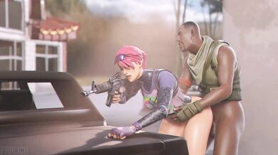 A hot babe takes a break from sucking dick during her sex match, and asks for a Biteful