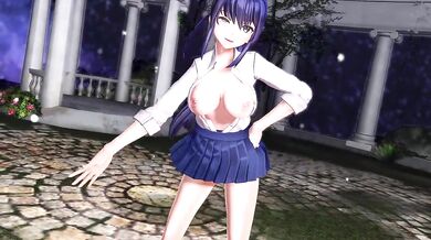 Mio Aoshiros Super Affection with MMD
