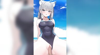Rewritten: Swimming with the White Fox (Swimsuit) Sakamoto