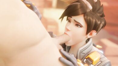 Tracer gets paid for her bet while having hot sex with a white stranger