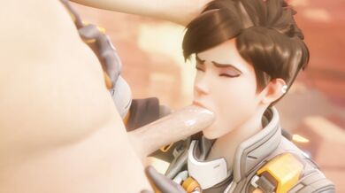 Tracer gets paid for her bet while having hot sex with a white stranger