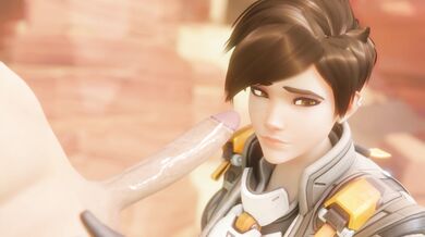 Tracer gets paid for her bet while having hot sex with a white stranger