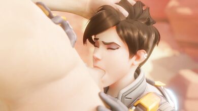Tracer gets paid for her bet while having hot sex with a white stranger
