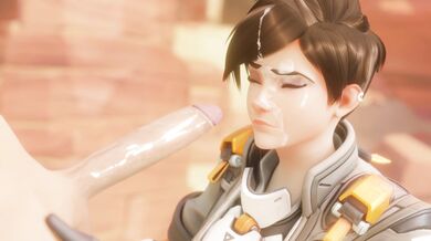 Tracer gets paid for her bet while having hot sex with a white stranger