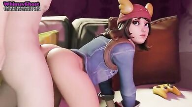 Busty Skye gets doggystyle fucked in the woods