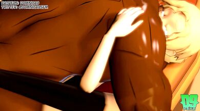 Sexy High-School Teacher Glynda Goodwitch is Pounded by Her Students in the Science Lab!