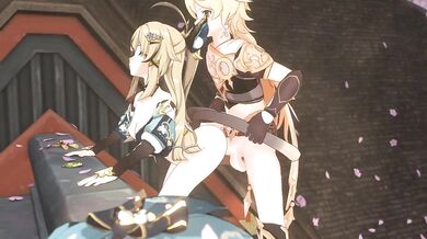 Watch as the two travelers, Kirara and Lyusfyuring, embark on a wild adventure through exotic lands in this hentai PORN video