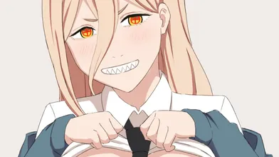 The chainsaw-wielding man unleashes his inner power as he thrusts into the helpless DynamiWard, leaving her screaming in agony