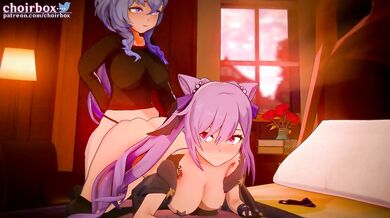 Unbridled Lust Between Keqing and Ganyu - A Futa Fantasy
