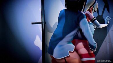 Hentai Fetish - Shemale Crossdresser and Futanari in the Bathroom