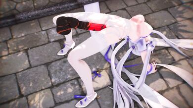 A young woman is ravished by a group of alien creatures in a desolate wasteland