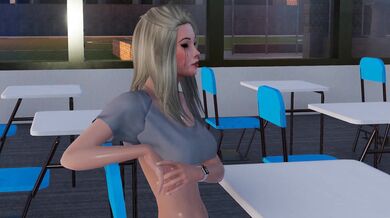 The MILF and her Sons Hot Friend Fuck in the High School Bathroom #12