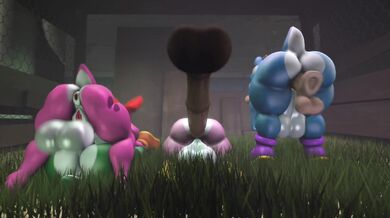 Hentai Futa Mario Blows Away Male Superstars with His Cumshot Compilation